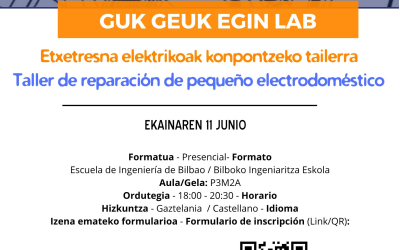 [ GUK GEUK EGIN LAB] Taller de reparación de pequeños electrodomésticos