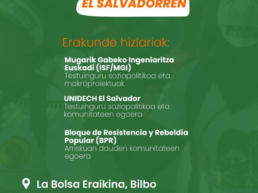 Lurraldearen aldeko defentsa El Salvadorren / Defensa del Territorio en El Salvador